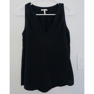 Joie Black V neck silk tank